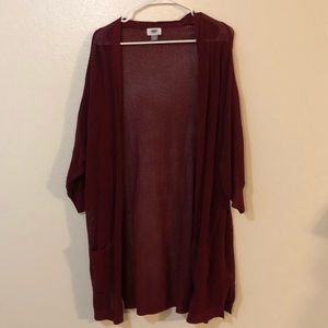 Knit style maroon sweater